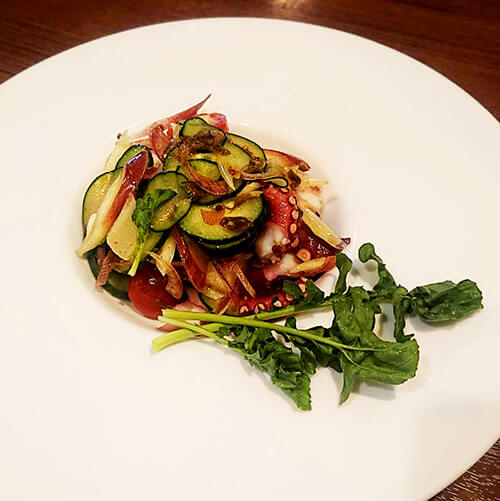 Octopus and Japanese ginger salad